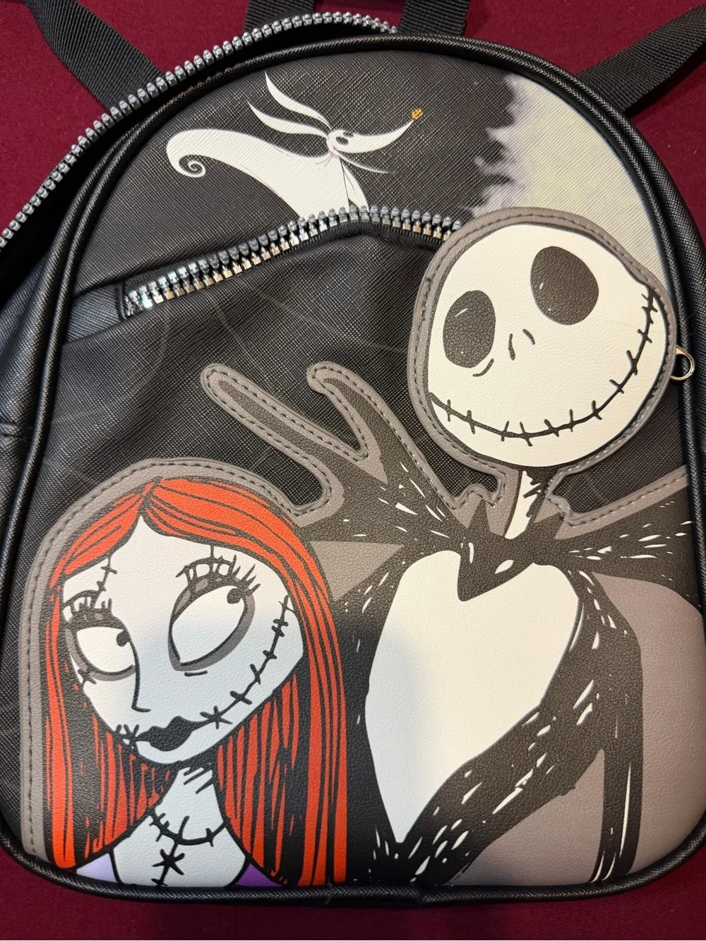 Nightmare before Christmas, Jack and Sally Mini Backpack with Front Pocket